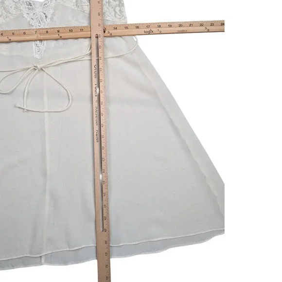 Cinema‎ Etoile Peignoir and Tank Top Women Large Cream White Cover Up Lingerie - Picture 7 of 16